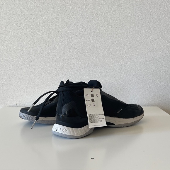 Shoes - Adidas Black Athletic Sneakers with White Sole Size 5.5
